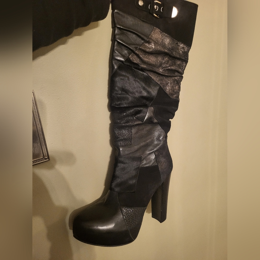 boots , black color,  100% leather,  size 40, usa 8.5-9 - Picture 7 of 10